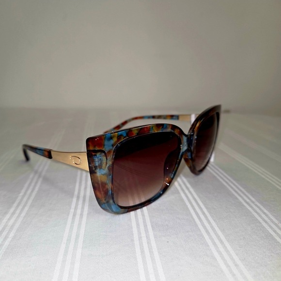 Oscar de la Renta Luxury Oversized Blue Tortoise Square Sunglasses Women main image 5